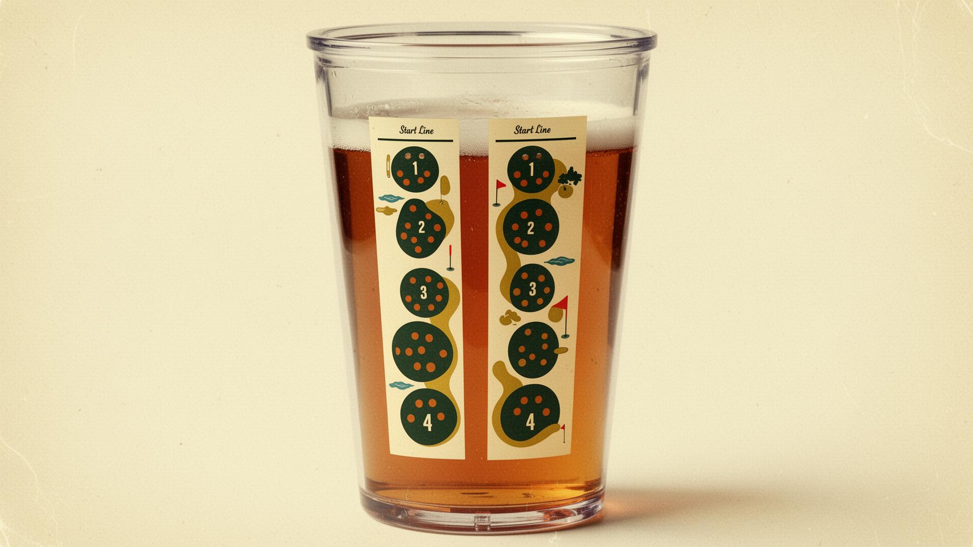 The Sipper cup — a golf-course themed drinking game cup